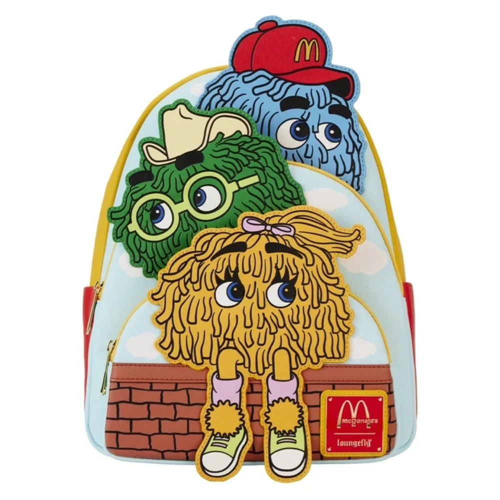 Loungefly McDonald’s Fry Kids Triple Pocket Mini Backpack NWT - Picture 1 of 6
